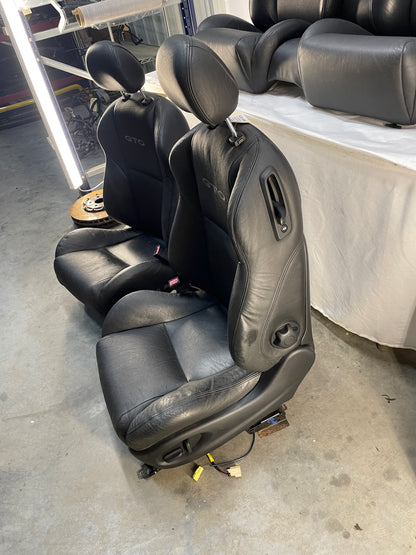2005 Pontiac GTO Seats Front and Rear Black Leather OEM