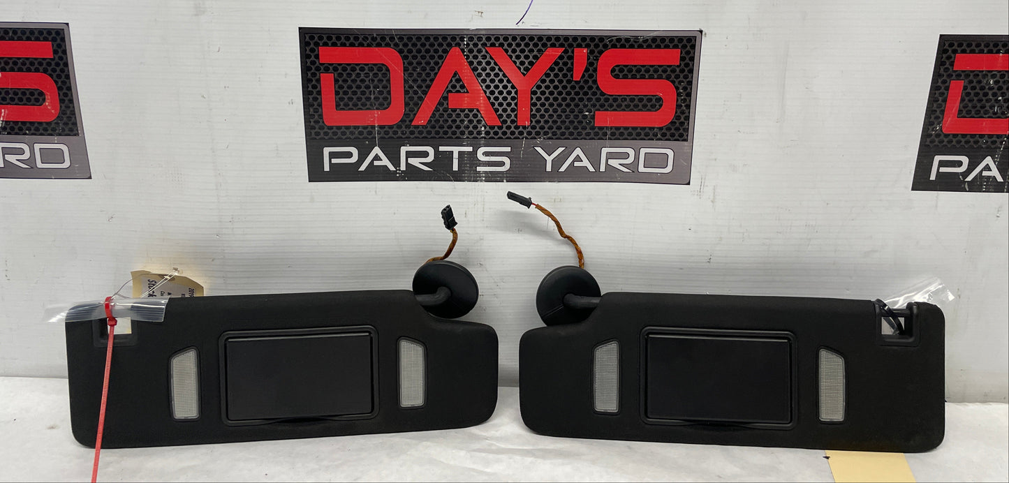 2019 Chevy Camaro SS RH & LH Sunvisors Sun Visors Shades w/ Clips OEM - Day's Parts Yard