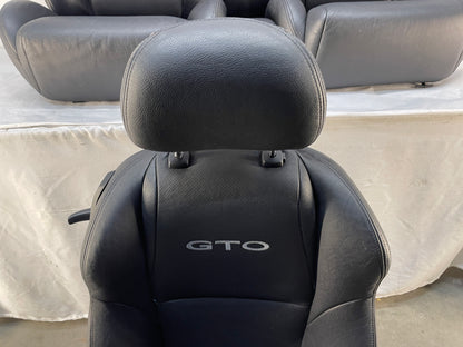 2005 Pontiac GTO Seats Front and Rear Black Leather OEM