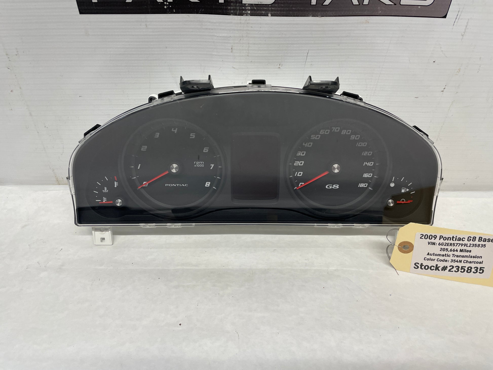 2009 Pontiac G8 Base Gauge Cluster Speedometer OEM - Day's Parts Yard