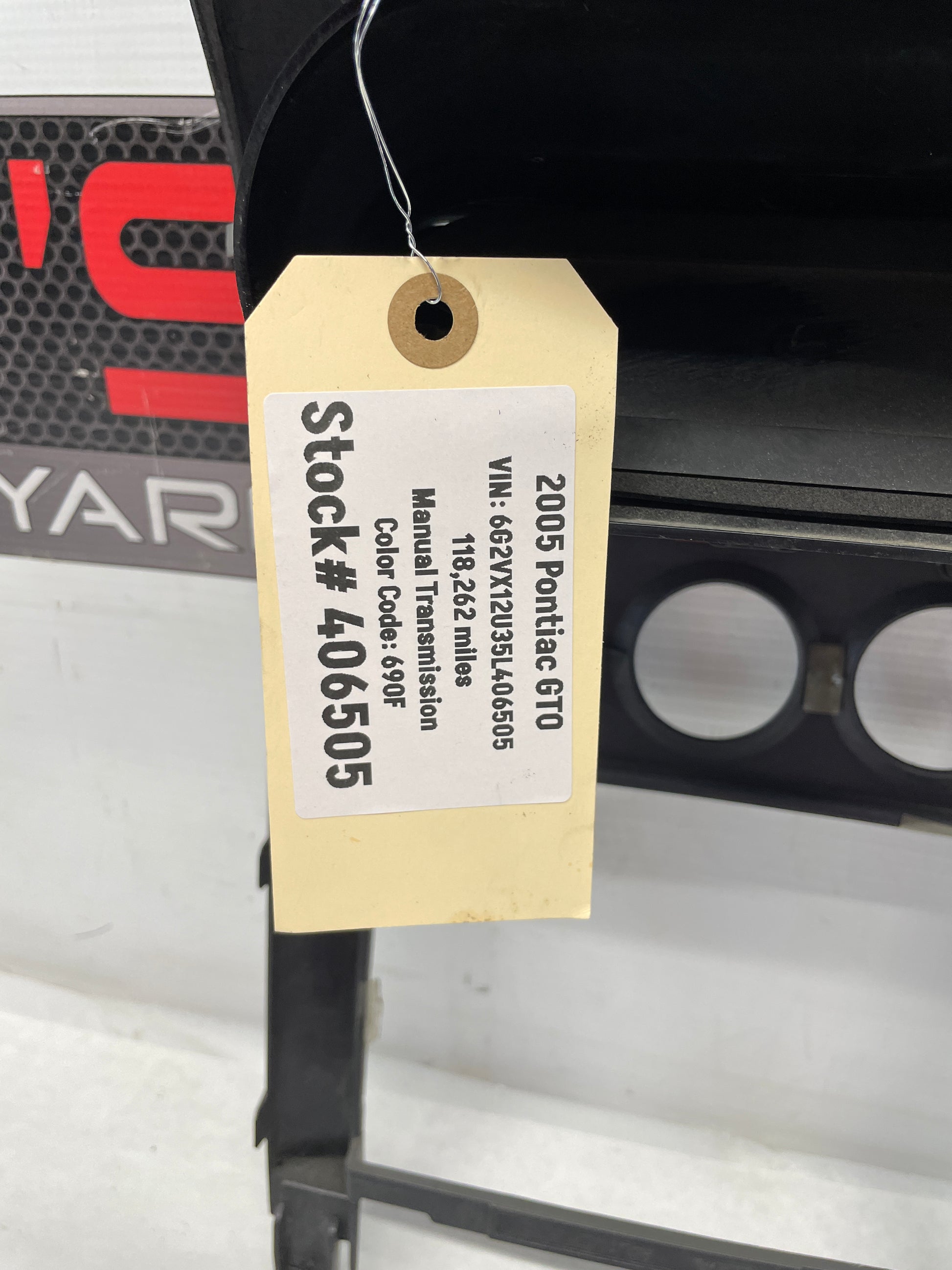 2005 Pontiac GTO Center Dash Radio HVAC Bezel Plate Panel Trim OEM - Day's Parts Yard