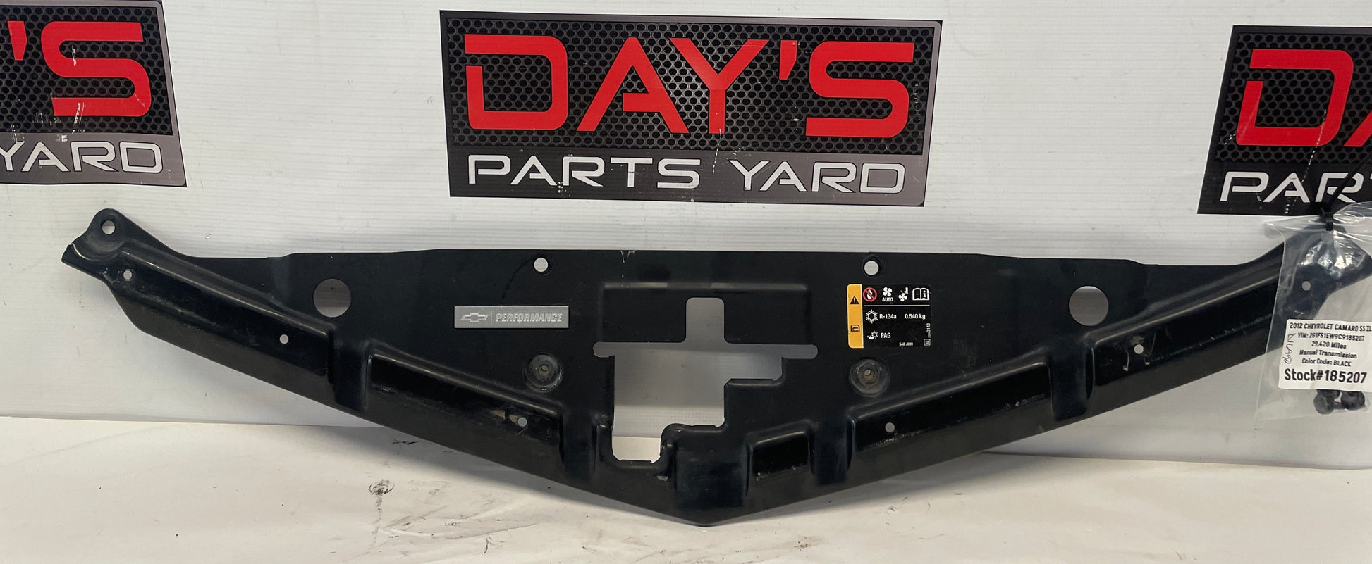 2012 Chevy Camaro SS Upper Radiator Shield Bumper Cover Brace OEM - Day's Parts Yard