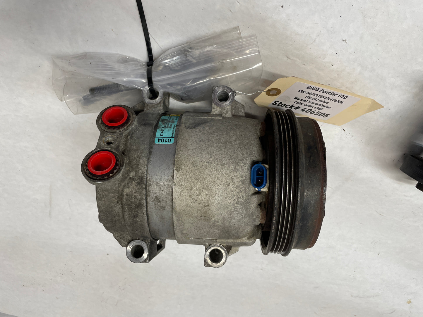 2005 Pontiac GTO A/C AC Air Conditioner Compressor w/ Hardware OEM - Day's Parts Yard