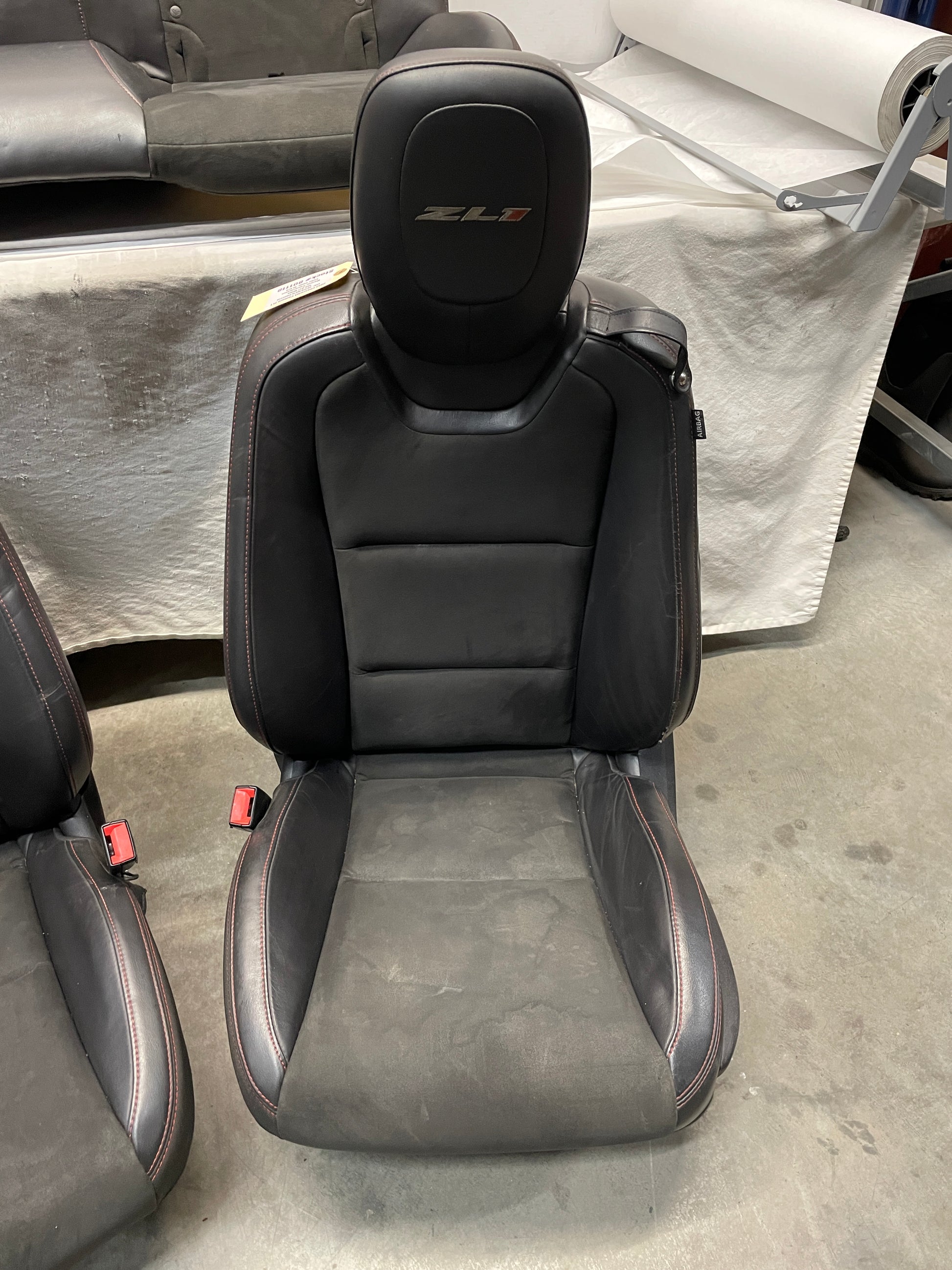 2012 Chevy Camaro ZL1 Seats Front and Rears Black Leather Suede OEM - Day's Parts Yard
