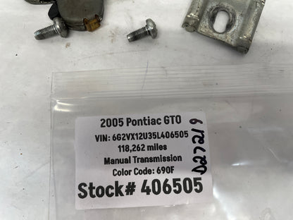 2005 Pontiac GTO Rear Trunk Deck Lid Latch & Striker OEM - Day's Parts Yard