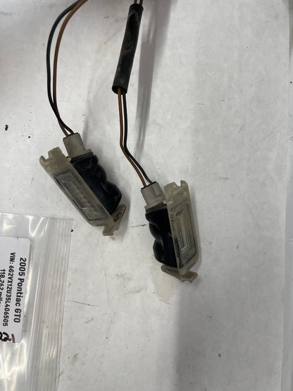 2005 Pontiac GTO License Plate Tag Light Set OEM - Day's Parts Yard