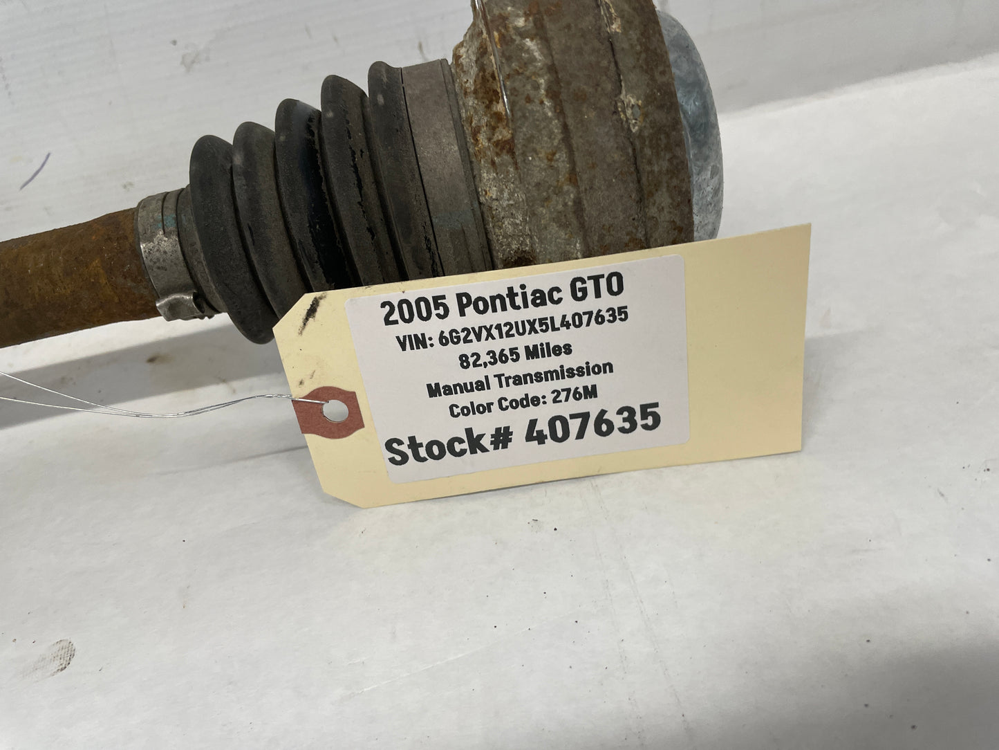 2005 Pontiac GTO RH Passenger Rear CV Axle Half Shaft OEM
