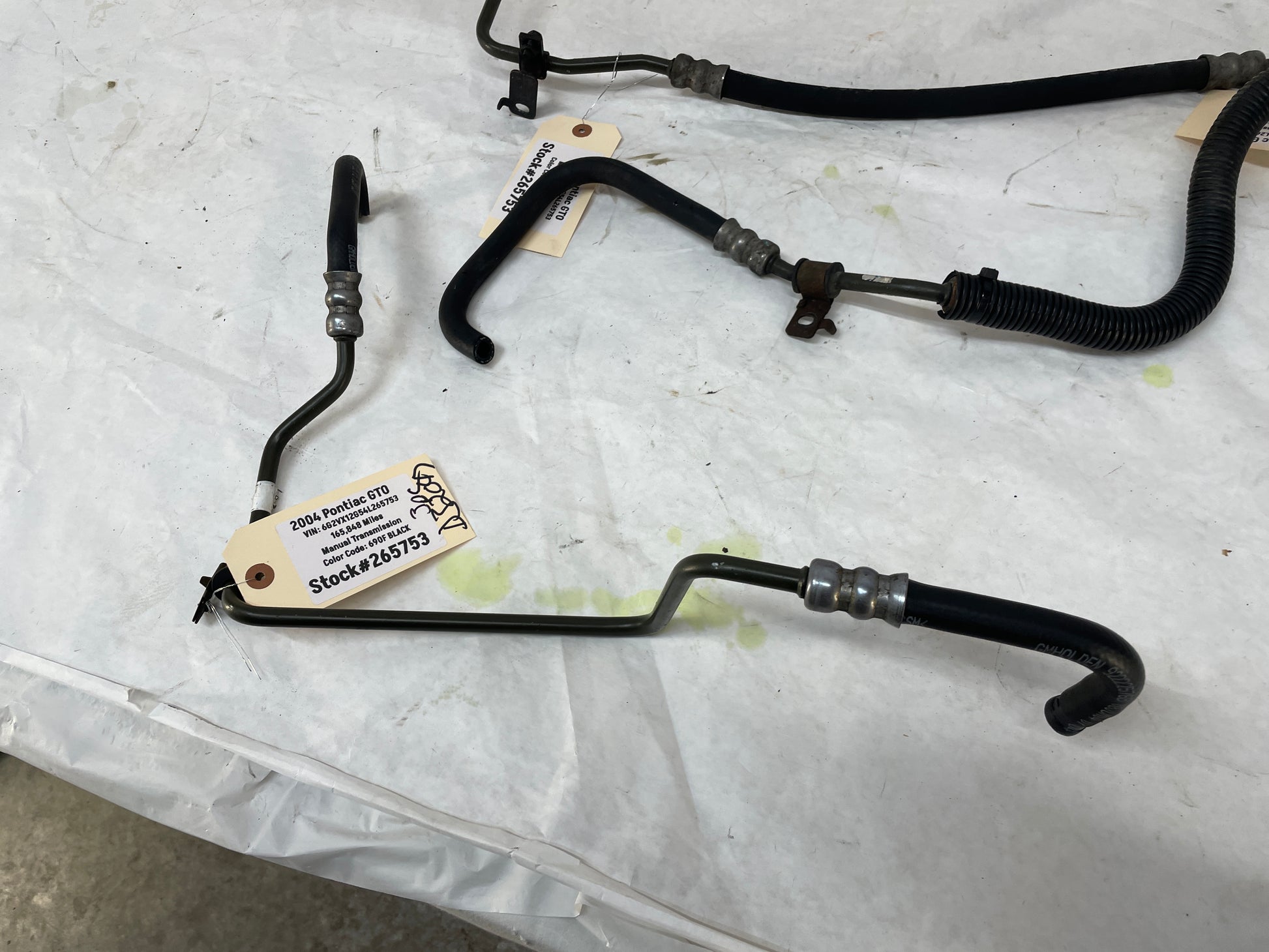 2004 Pontiac GTO Power Steering Lines Hoses Tubes OEM - Day's Parts Yard