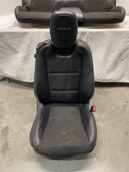 2012 Chevy Camaro ZL1 Seats Front and Rears Black Leather Suede OEM - Day's Parts Yard