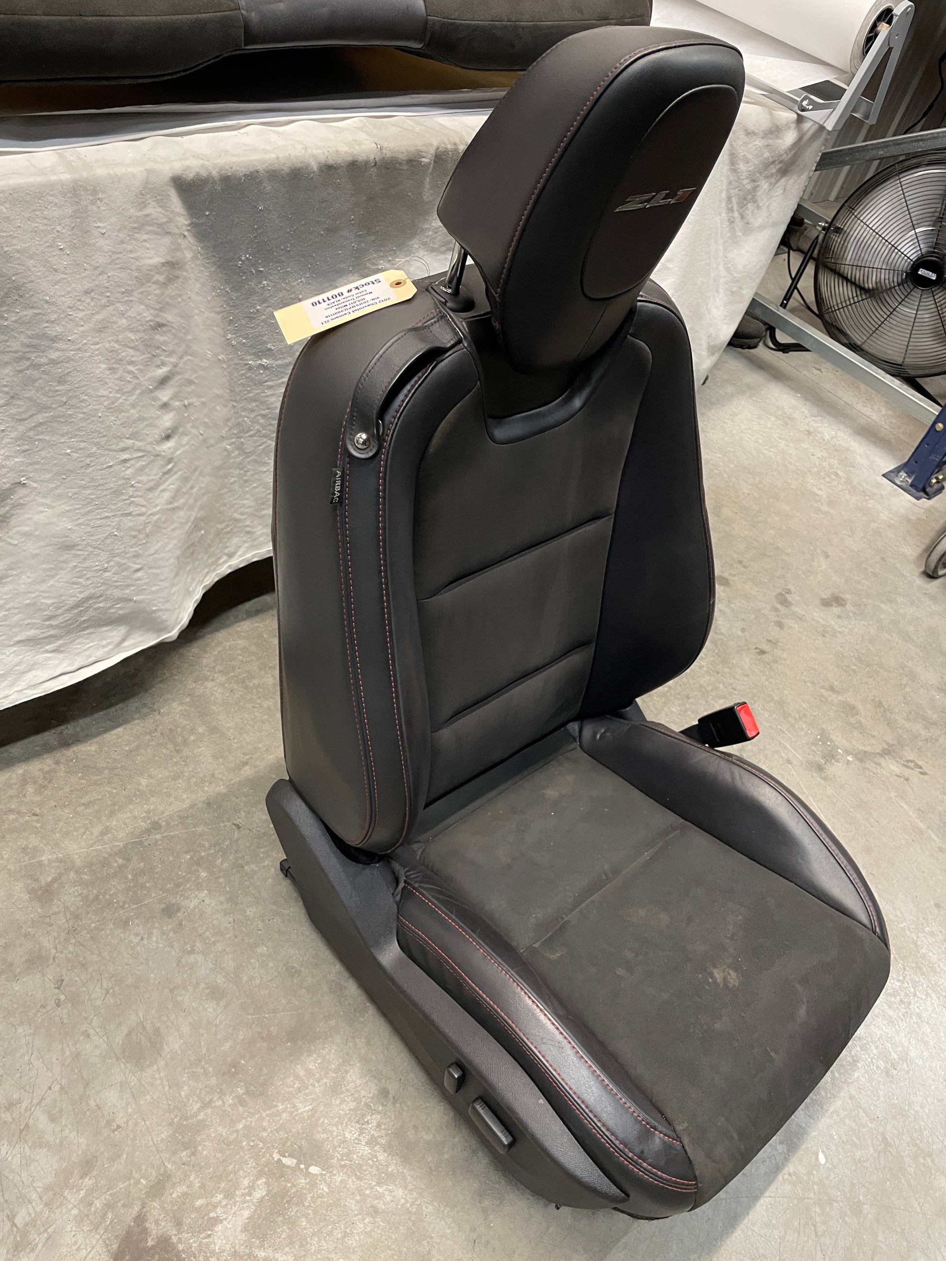 2012 Chevy Camaro ZL1 Seats Front and Rears Black Leather Suede OEM - Day's Parts Yard