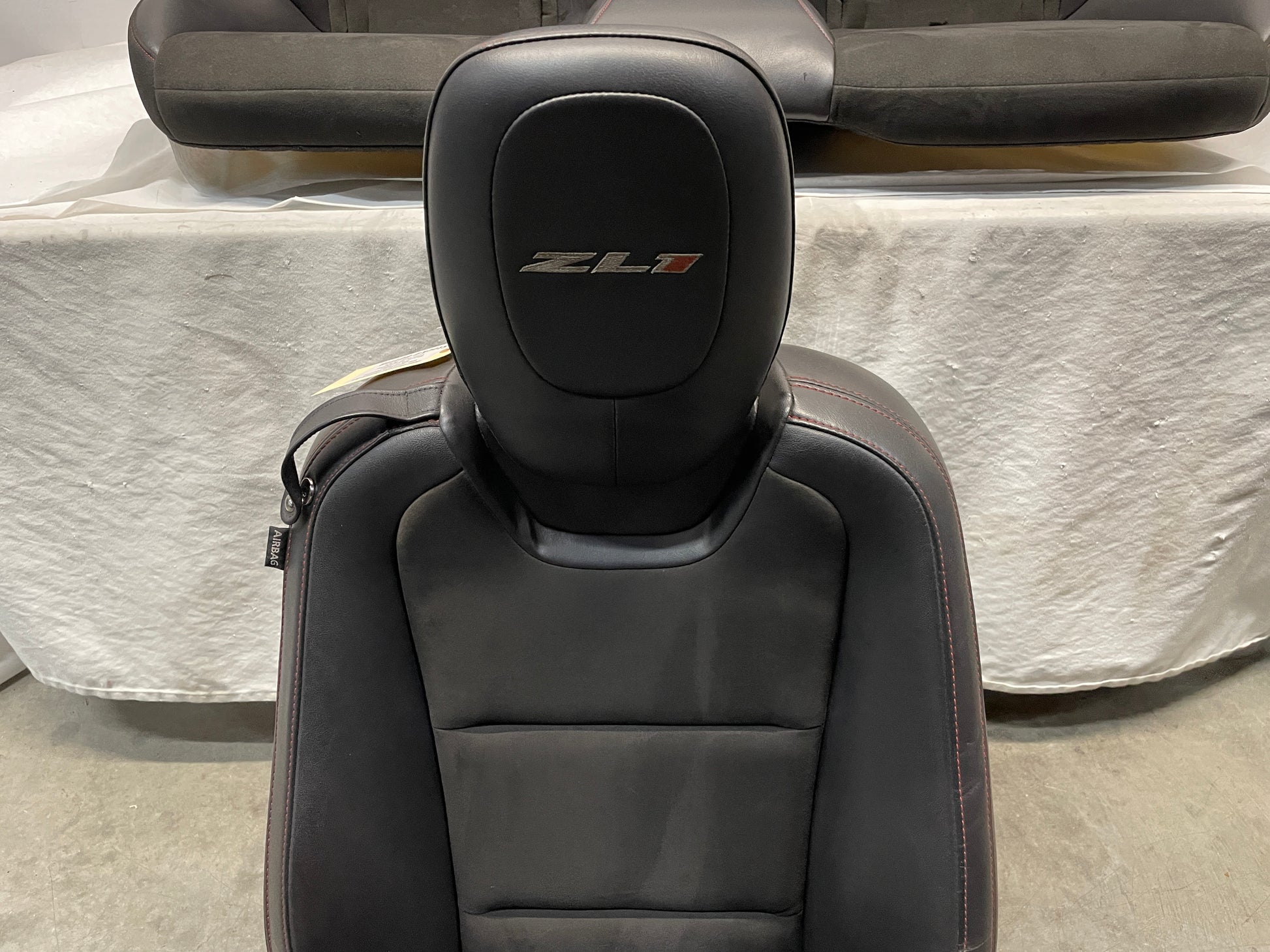 2012 Chevy Camaro ZL1 Seats Front and Rears Black Leather Suede OEM - Day's Parts Yard
