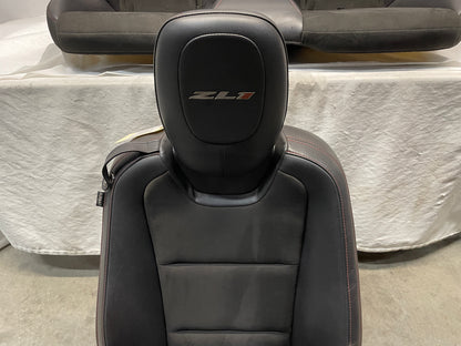2012 Chevy Camaro ZL1 Seats Front and Rears Black Leather Suede OEM - Day's Parts Yard