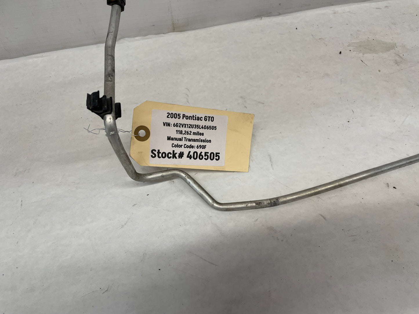 2005 Pontiac GTO AC A/C Air Conditioner Evaporator Line Hose Tube OEM - Day's Parts Yard