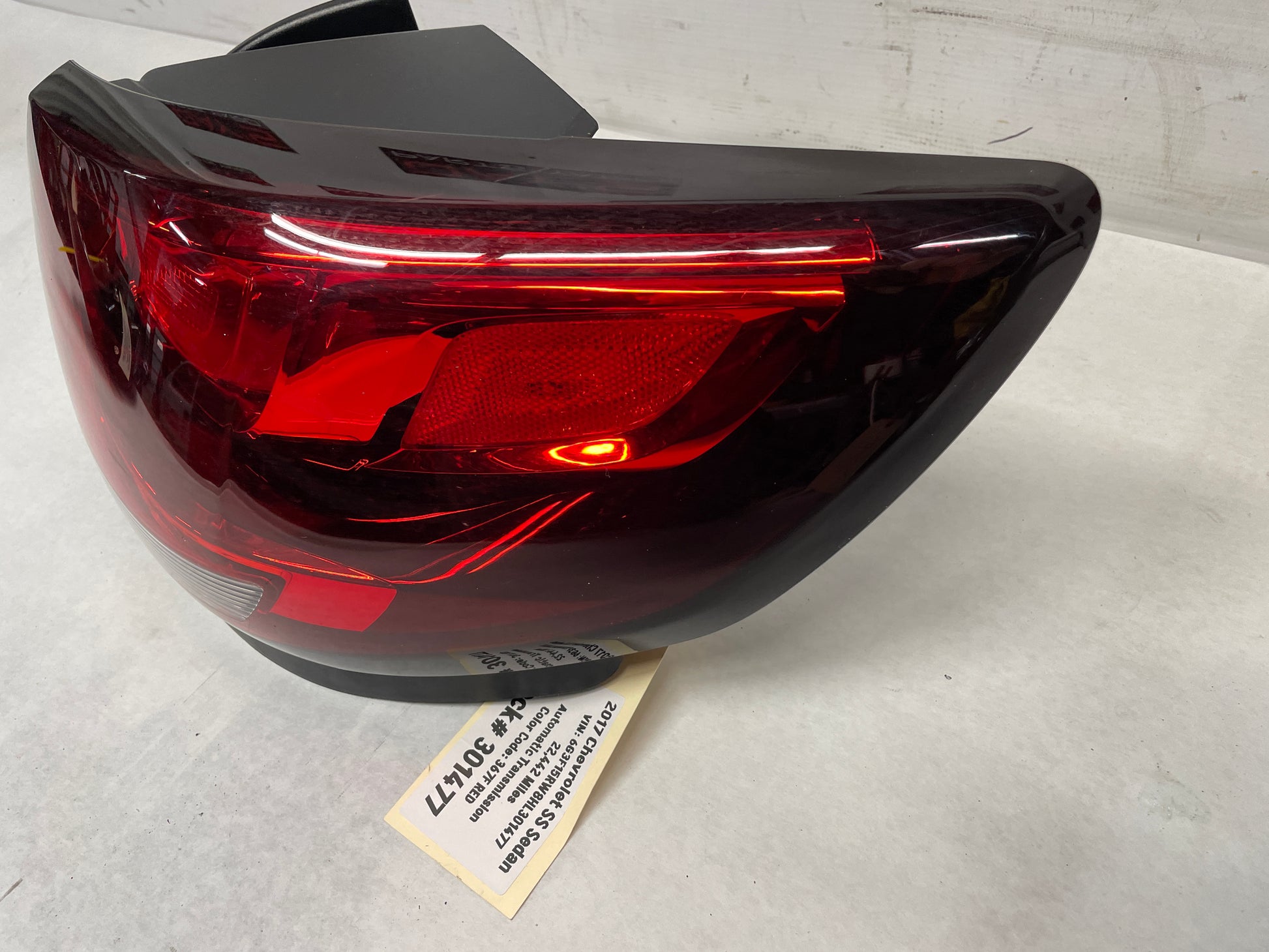 2017 Chevy SS Sedan RH Passenger Outer Tail Light Taillight Lamp OEM - Day's Parts Yard