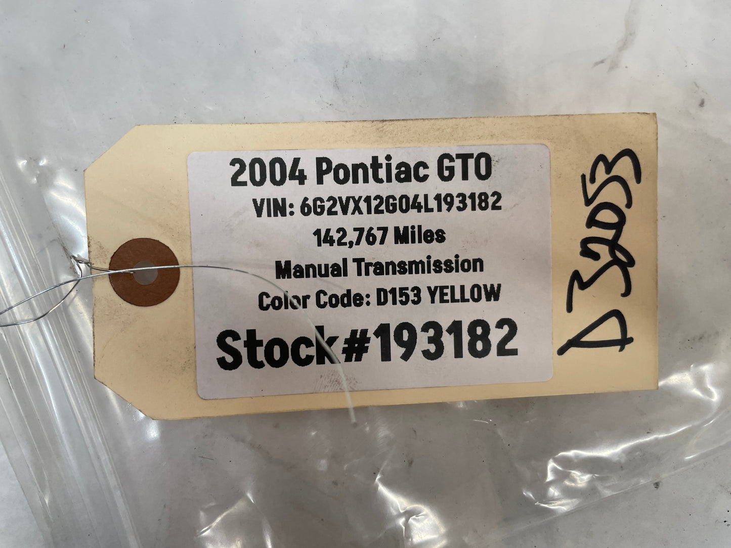 2004 Pontiac GTO Front Suspension Cradle K Member Hardware Bolts OEM - Day's Parts Yard