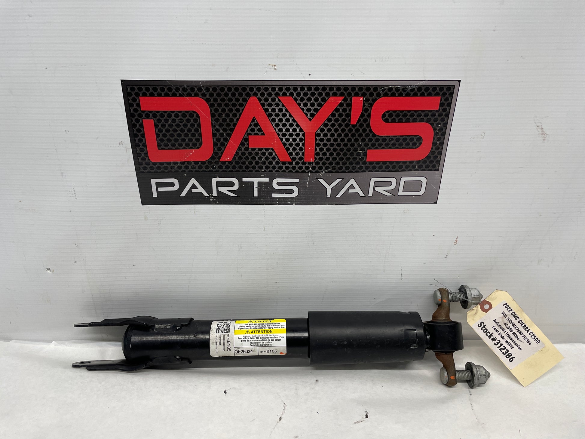 2022 GMC Sierra C2500 RH Passenger Front Shock Strut Absorber OEM - Day's Parts Yard