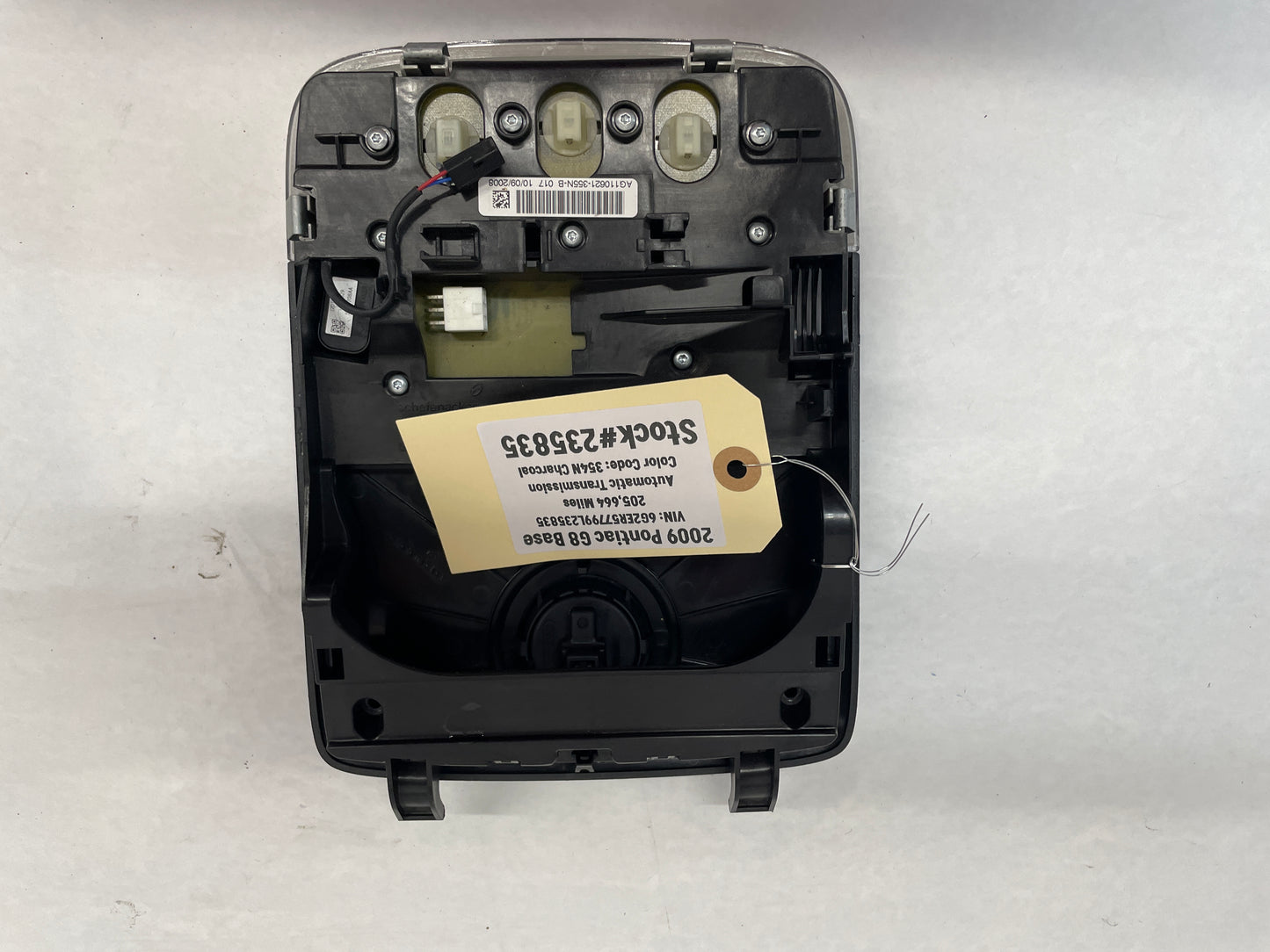 2009 Pontiac G8 Base Over Head Console Roof Dome Light Sunroof Switch Assembly OEM - Day's Parts Yard