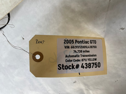 2005 Pontiac GTO Rear Bumper Impact Energy Absorber Foam OEM