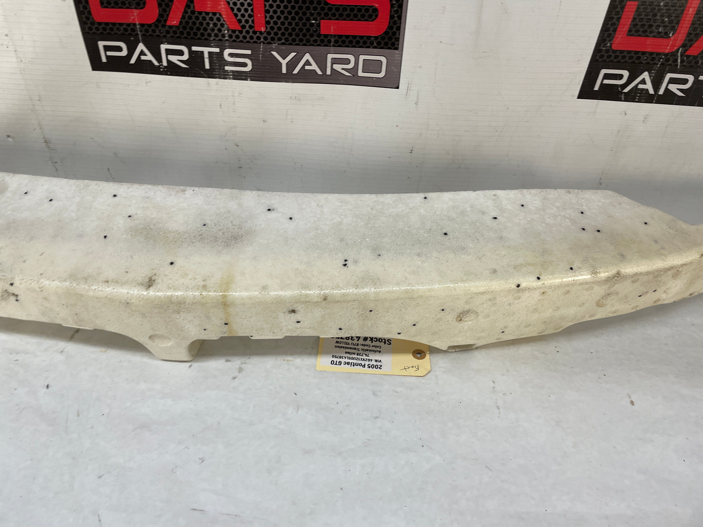 2005 Pontiac GTO Front Bumper Impact Energy Absorber Bar Foam OEM