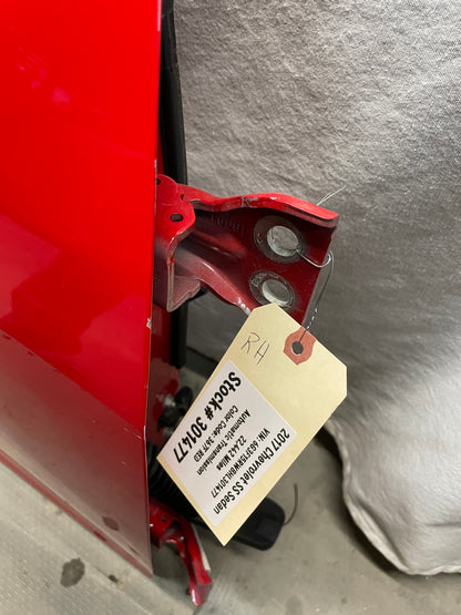 2017 Chevy SS Sedan RH Passenger Front Exterior Door Red OEM