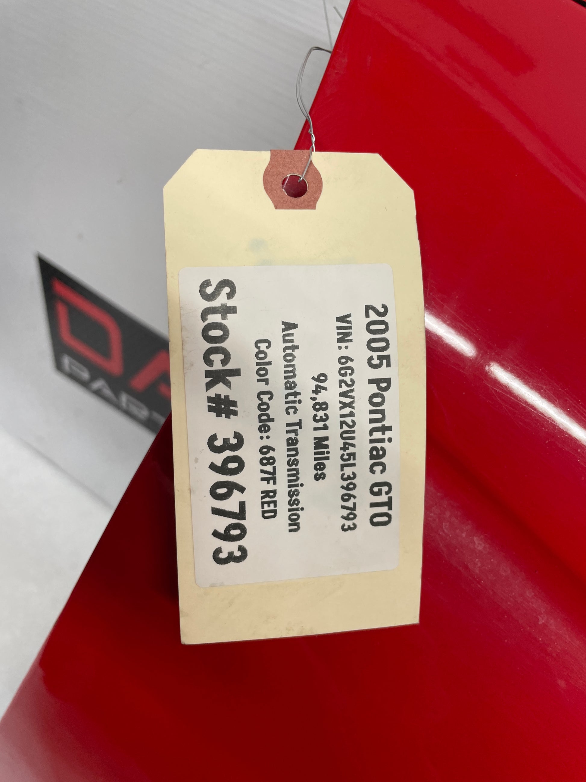 2005 Pontiac GTO RH Passenger Front Fender OEM - Day's Parts Yard