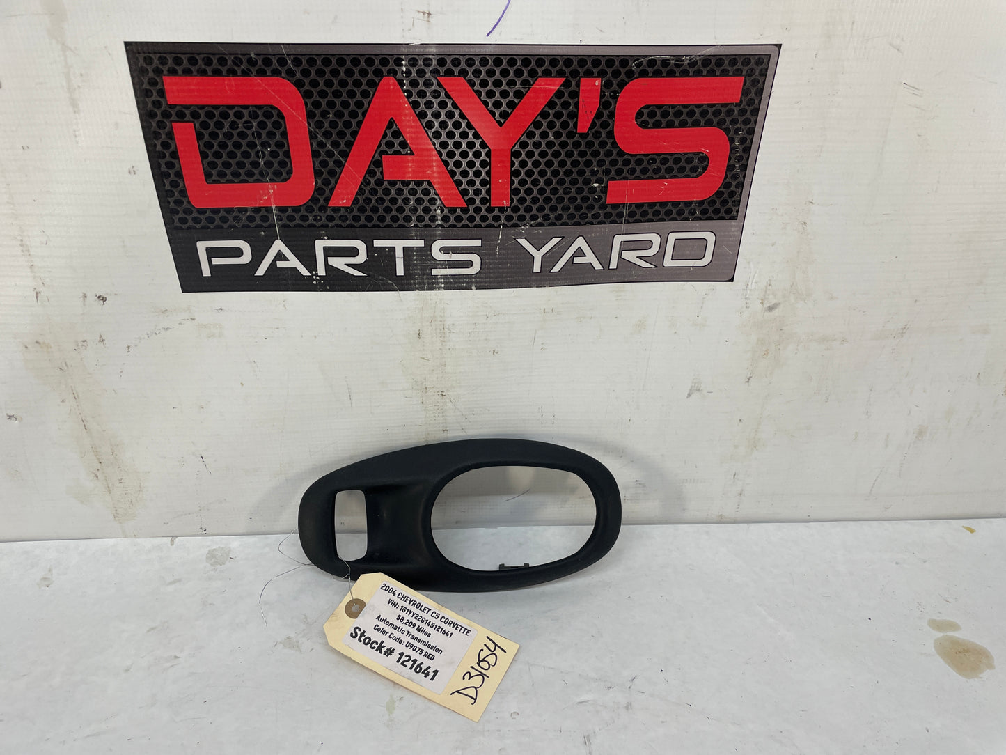 2004 Chevy C5 Corvette LH Driver Inner Interior Door Handle Trim Bezel Frame OEM - Day's Parts Yard