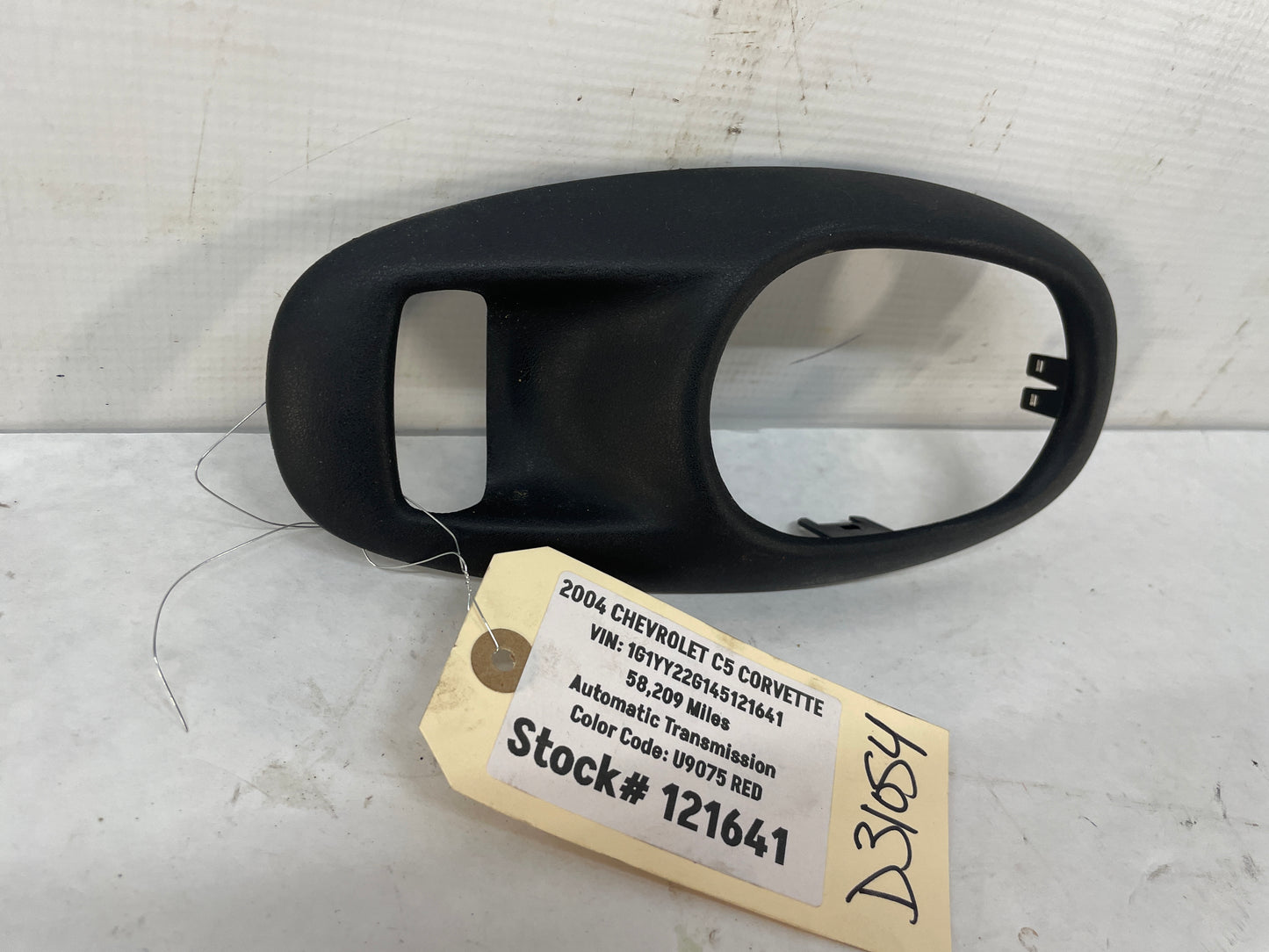 2004 Chevy C5 Corvette LH Driver Inner Interior Door Handle Trim Bezel Frame OEM - Day's Parts Yard