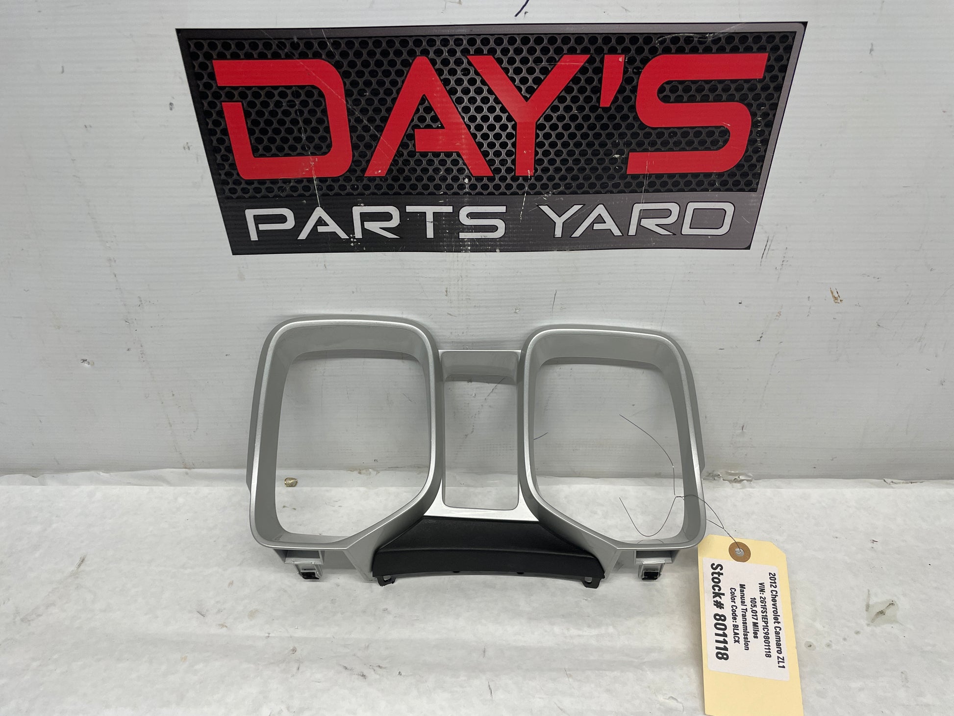 2012 Chevy Camaro ZL1 Speedometer Gauge Bezel Trim OEM - Day's Parts Yard