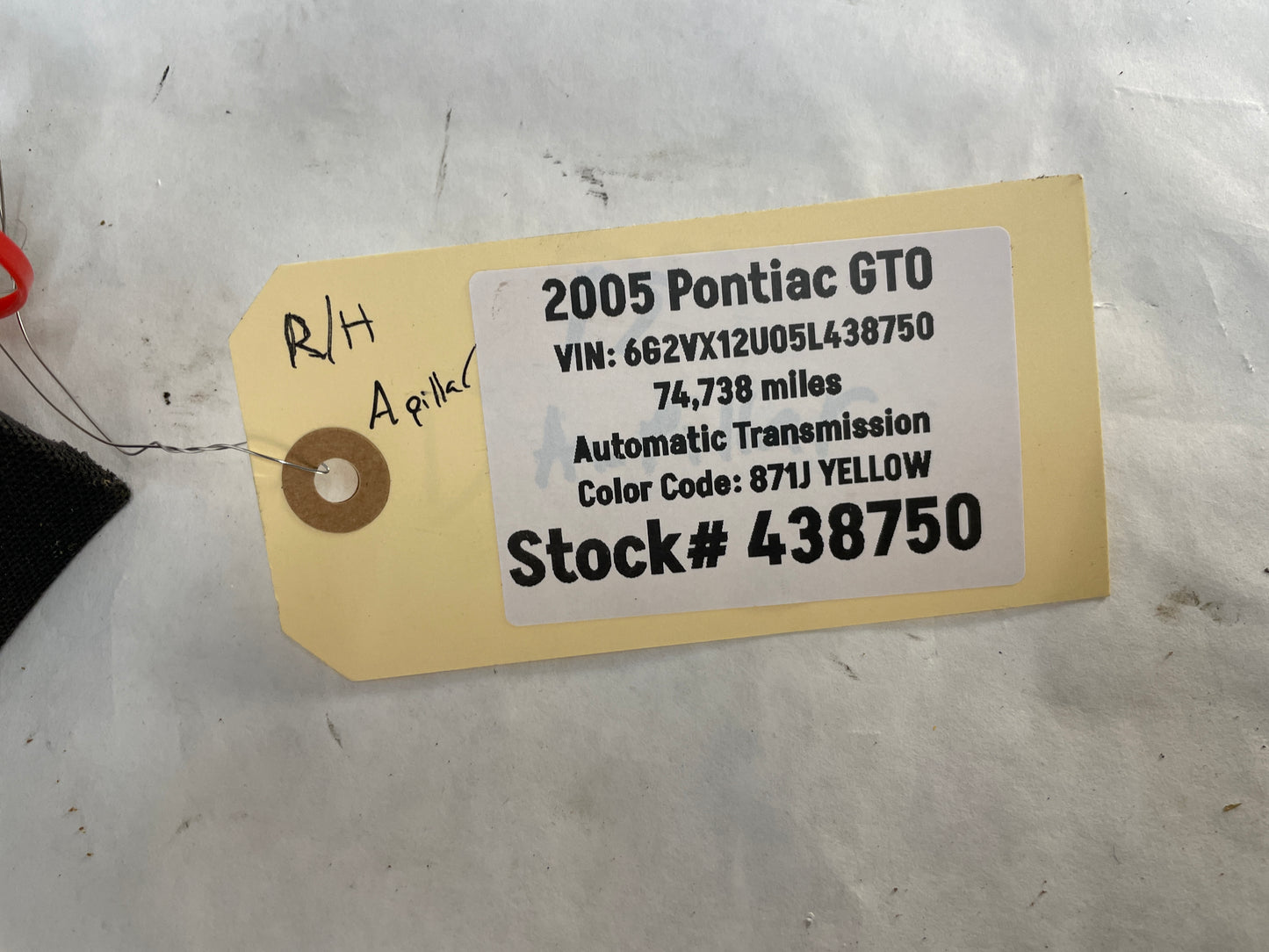 2005 Pontiac GTO LH & RH Windshield Interior A Pillar Trim Top Roof Cover Panel OEM