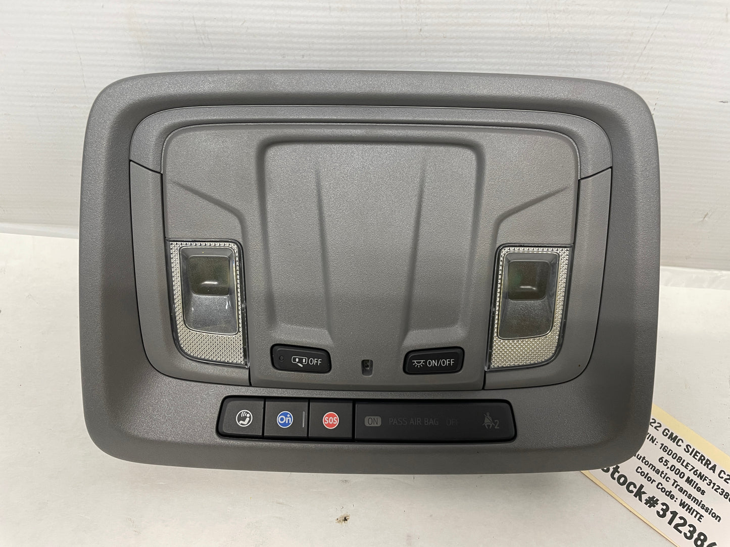 2022 GMC Sierra C2500 Overhead Console Dome Lamp Light Switch OEM - Day's Parts Yard