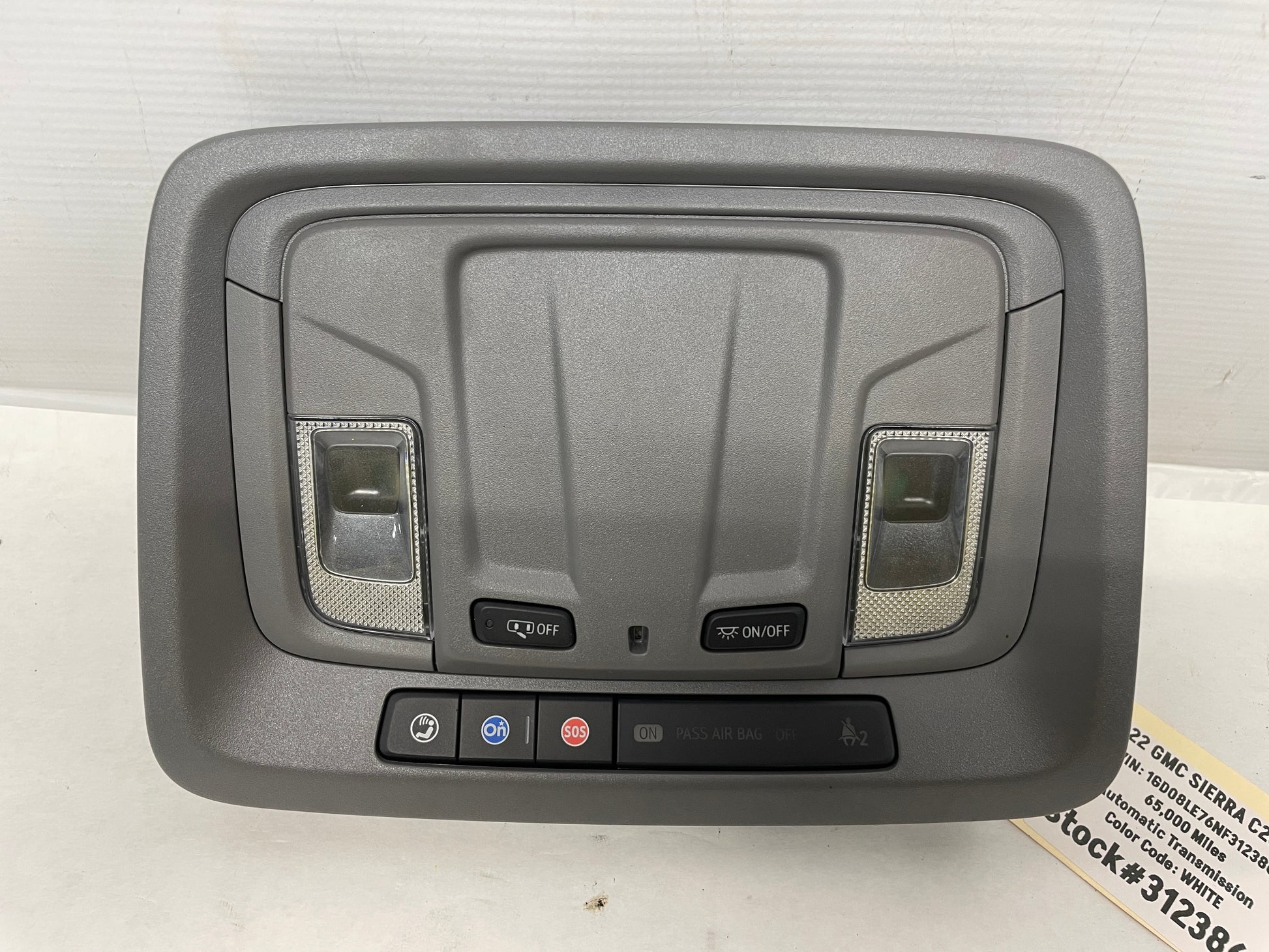 2022 GMC Sierra C2500 Overhead Console Dome Lamp Light Switch OEM - Day's Parts Yard