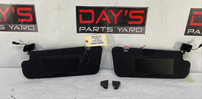 2005 Pontiac GTO RH & LH Sun Visors Shades Sunvisors w/ Clips OEM