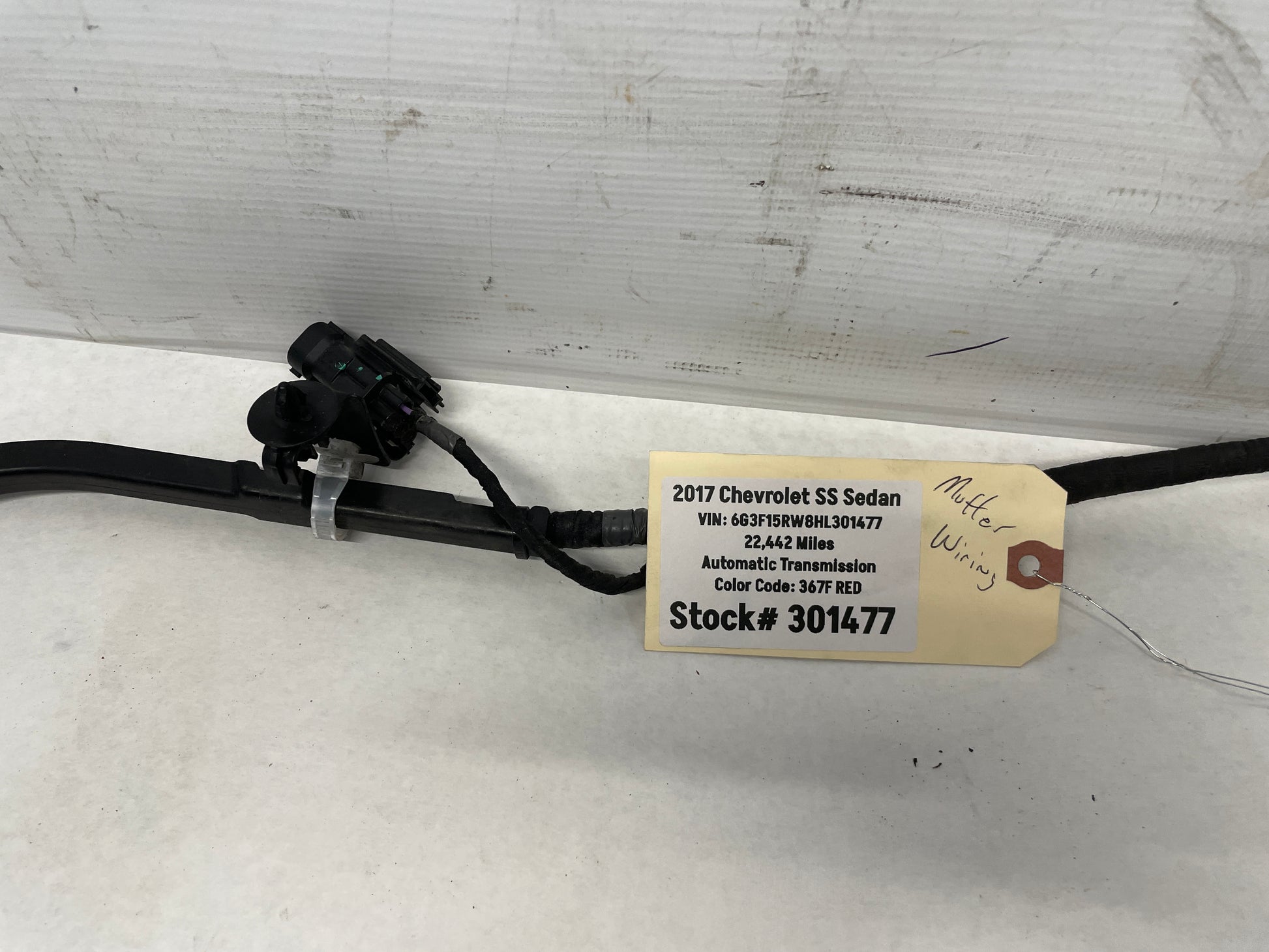 2017 Chevy SS Sedan Exhaust Muffler Active Mod Flow Wiring Harness OEM - Day's Parts Yard