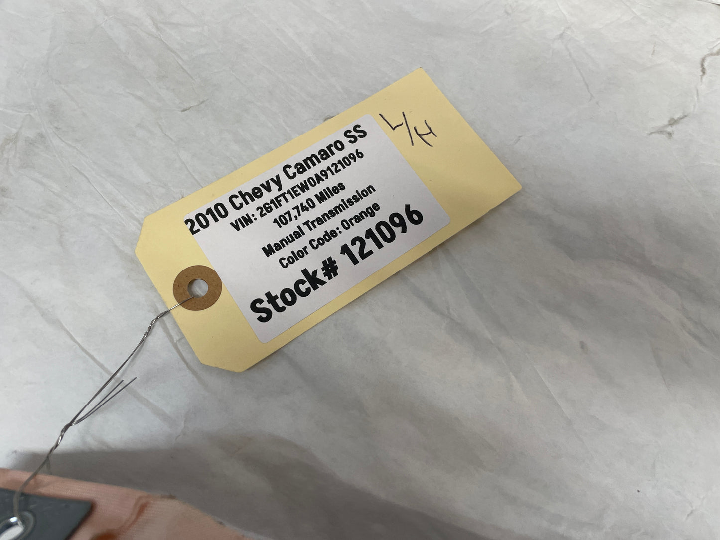 2010 Chevy Camaro SS RH & LH Roof Side Rail Curtain Airbags Air Bags OEM - Day's Parts Yard