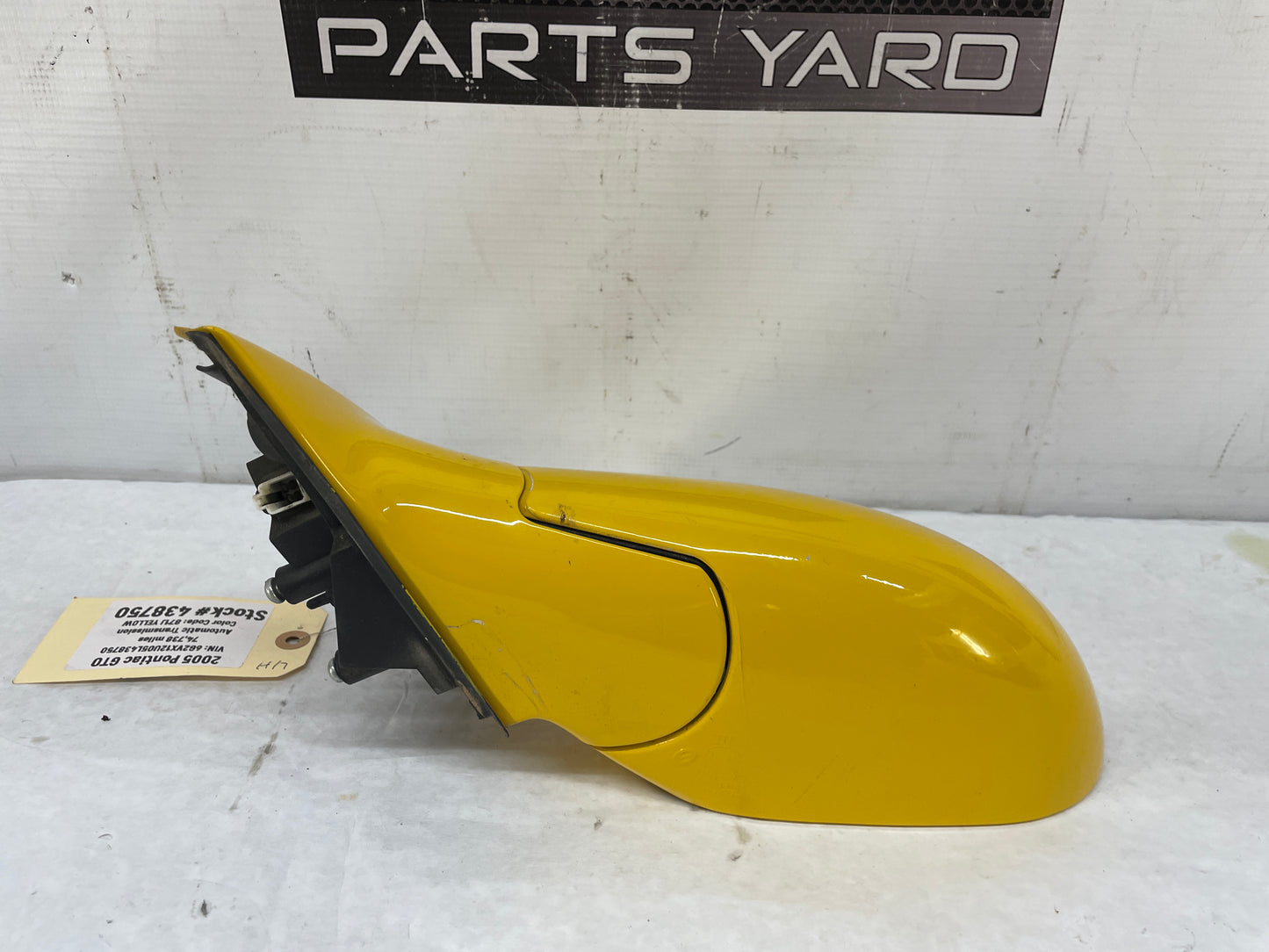 2005 Pontiac GTO LH Driver Exterior Out Side Mirror Yellow OEM