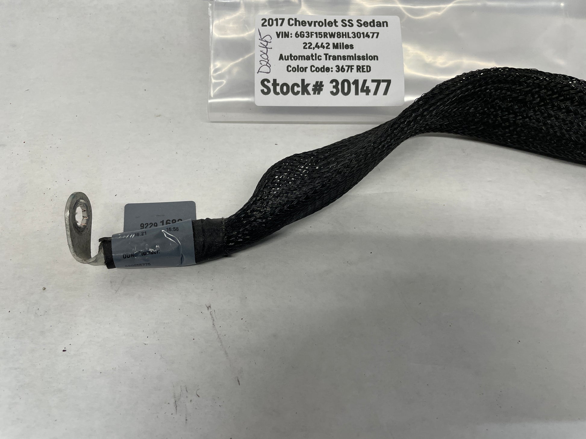 2017 Chevy SS Sedan Negative Battery Cable Ground Strap OEM - Day's Parts Yard