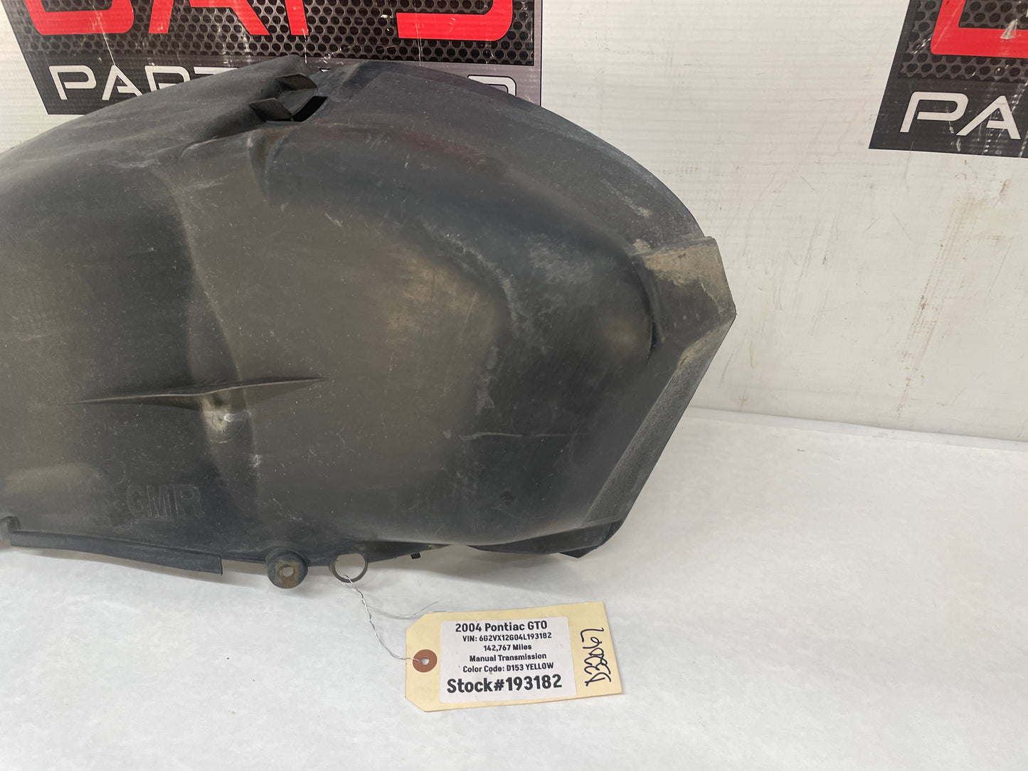 2004 Pontiac GTO RH Passenger Rear Quarter Fender Wheel House Well Liner OEM - Day's Parts Yard