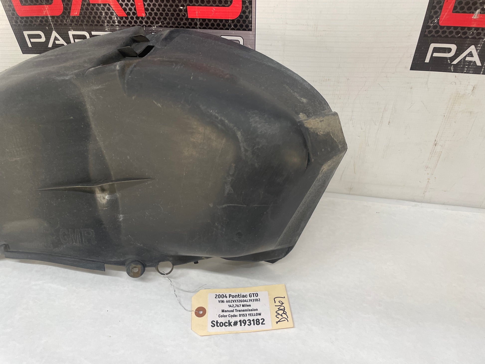 2004 Pontiac GTO RH Passenger Rear Quarter Fender Wheel House Well Liner OEM - Day's Parts Yard