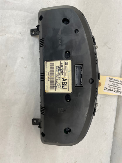 2005 Pontiac GTO Gauge Cluster Speedometer Instrument Panel OEM Yellow 74K
