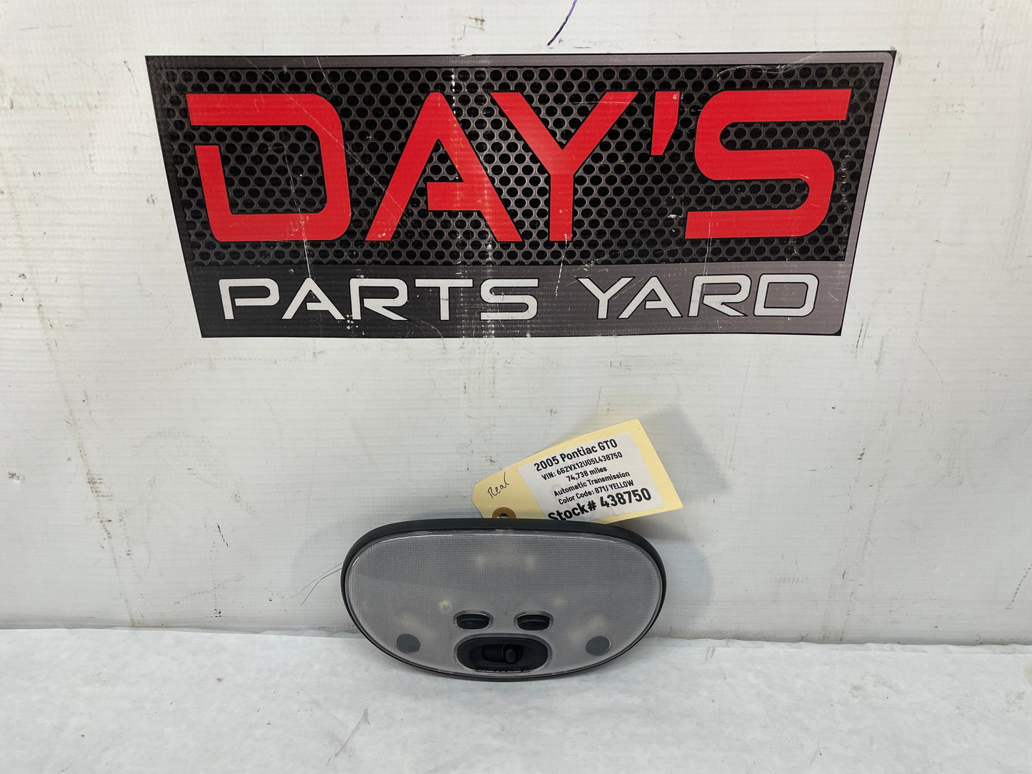 2005 Pontiac GTO Over Head Overhead Dome Reading Light Lamp OEM