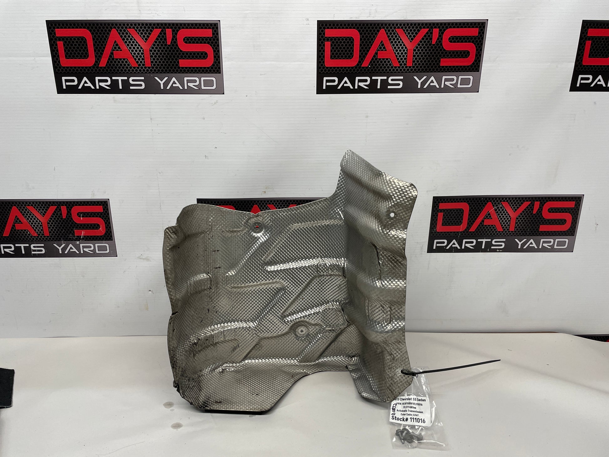 2015 Chevy SS Sedan LH Driver Exhaust Muffler Heat Shield OEM - Day's Parts Yard