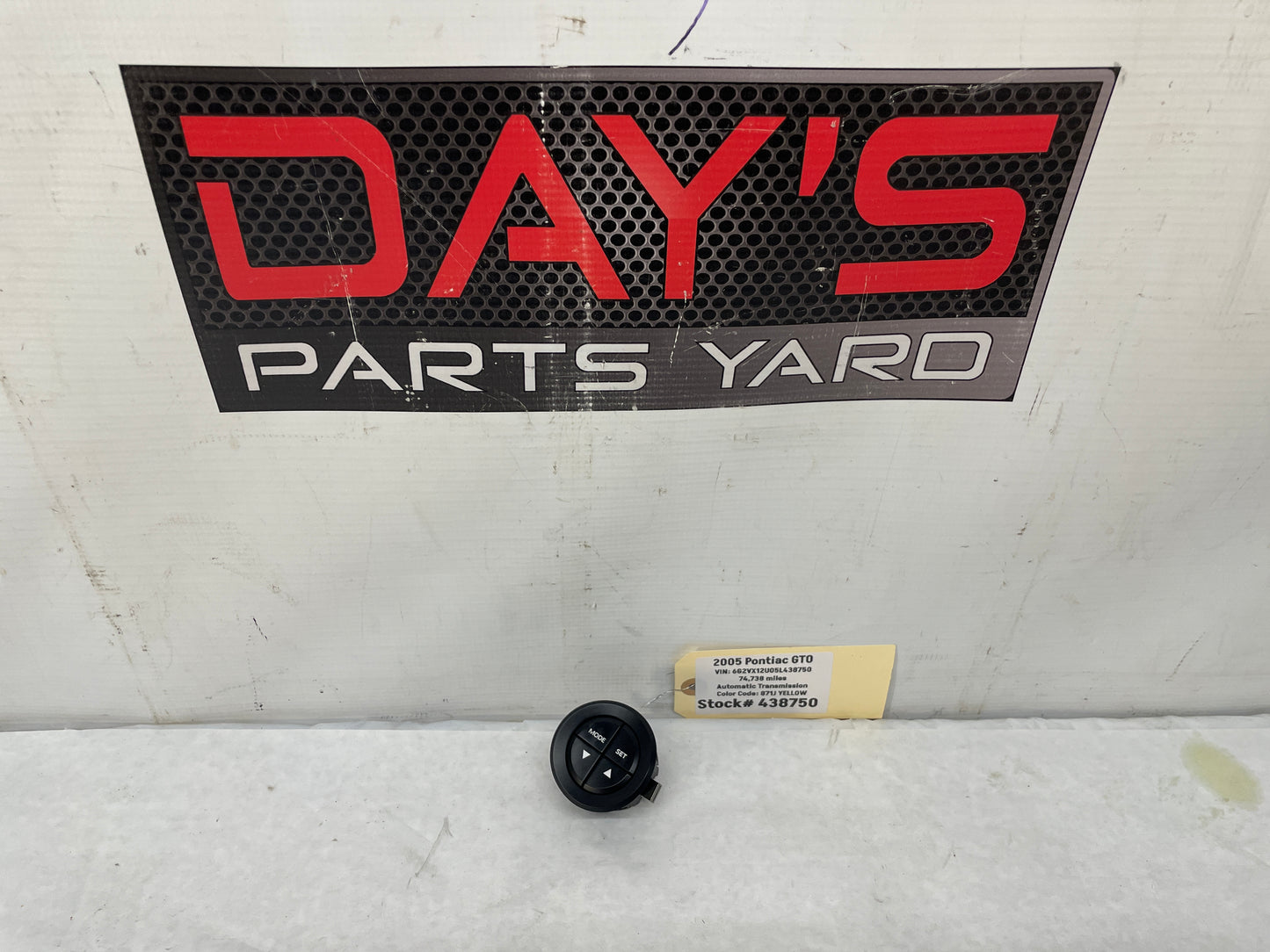 2005 Pontiac GTO Mode Set Dash Selector Control Switch Button OEM