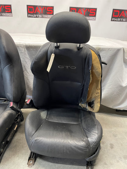 2005 Pontiac GTO Front Seats Black Leather OEM - Day's Parts Yard