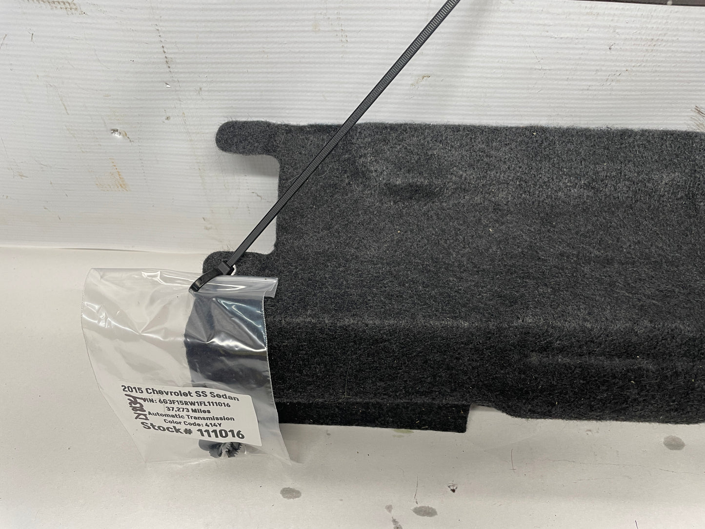 2015 Chevy SS Sedan Ski Port Felt Carpet OEM - Day's Parts Yard