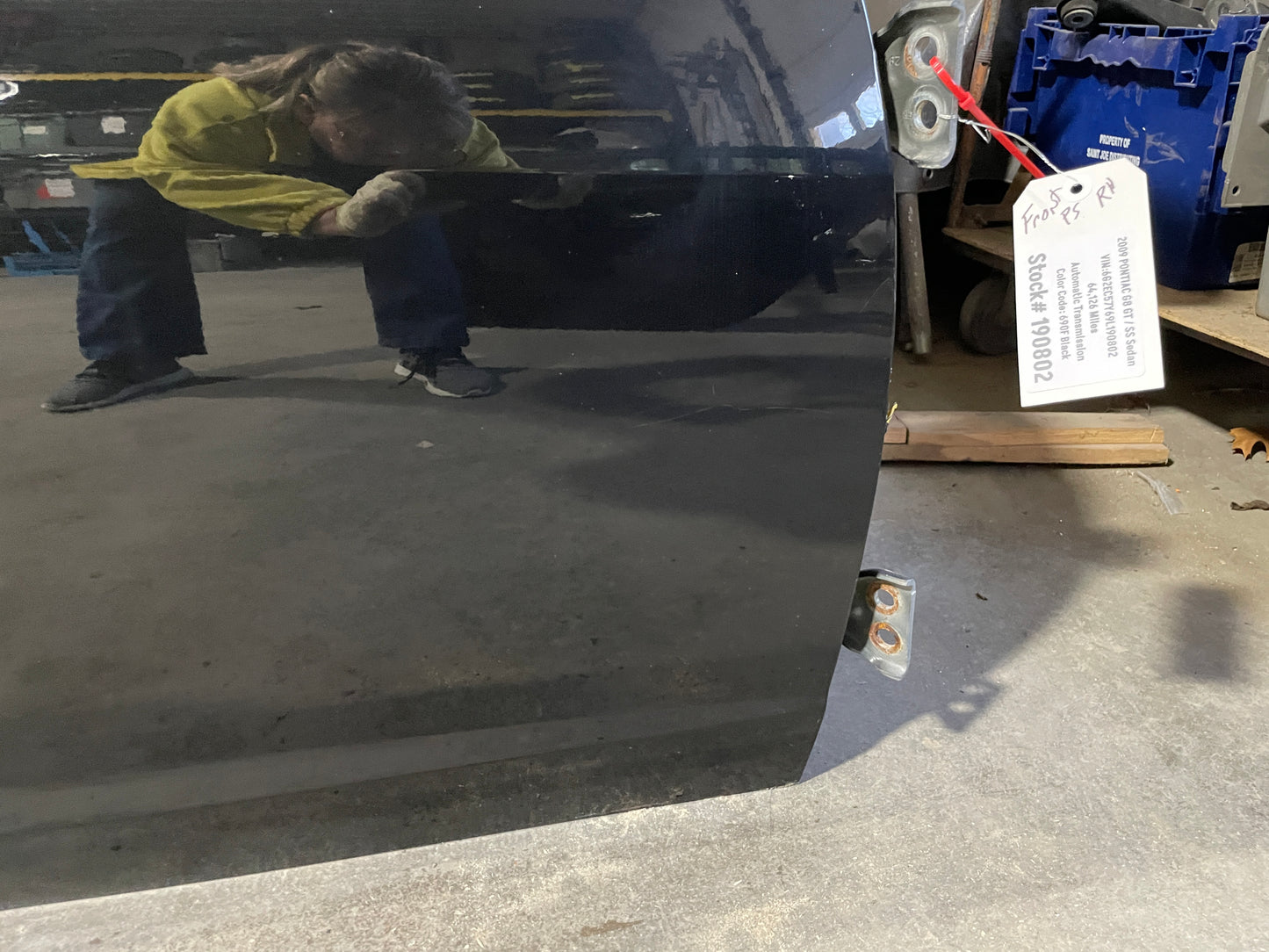 2009 Pontiac G8 G8 GT / SS Sedan Front RH Passenger Black Door OEM
