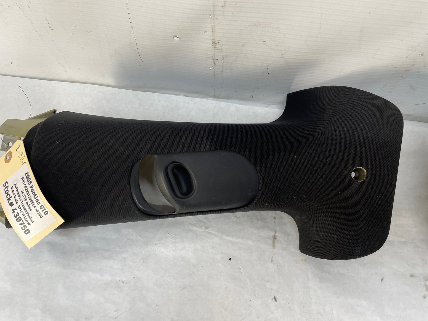 2005 Pontiac GTO RH & LH Interior Upper B Pillar Seat Belt Trim OEM