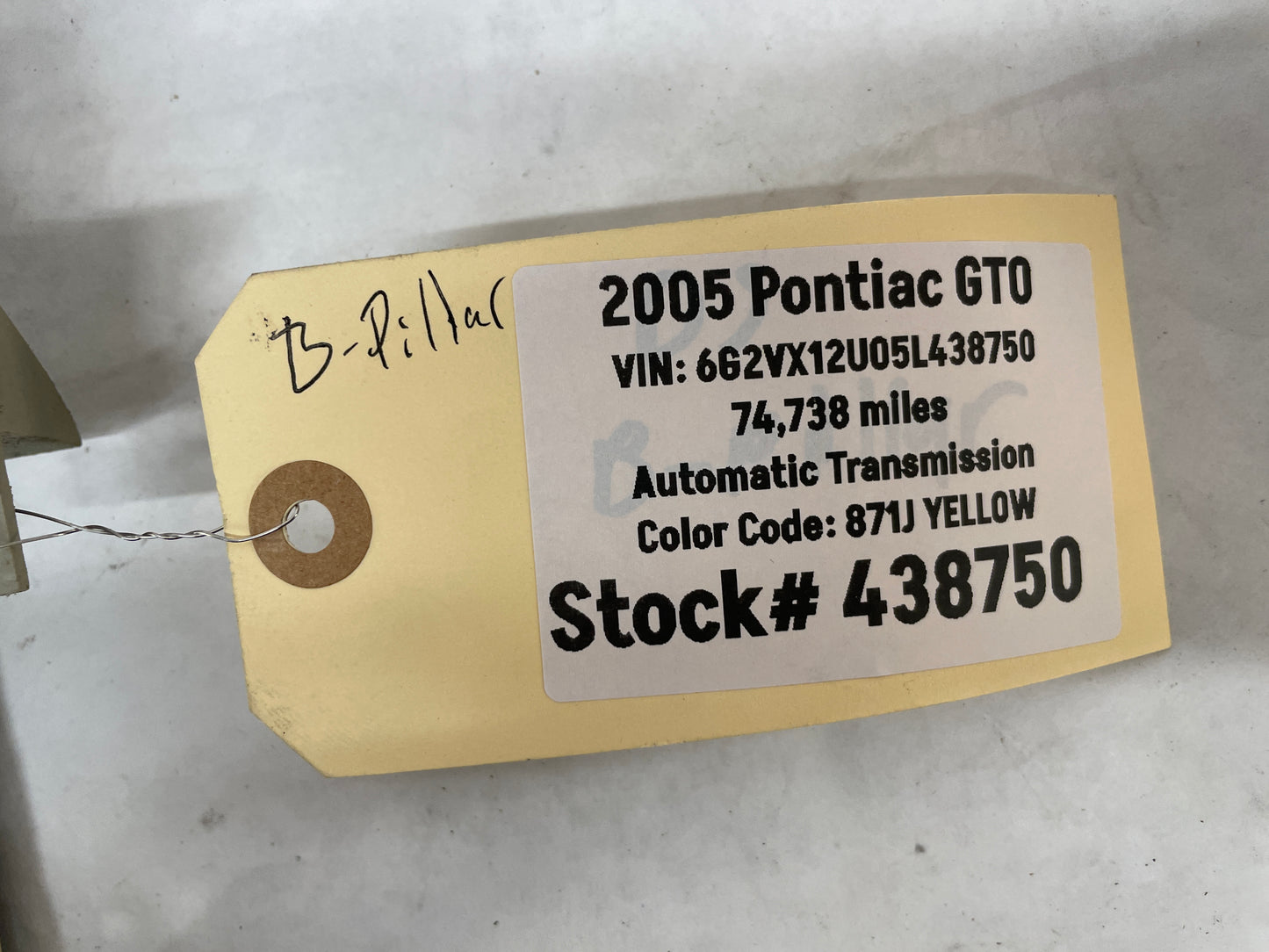 2005 Pontiac GTO RH & LH Interior Upper B Pillar Seat Belt Trim OEM