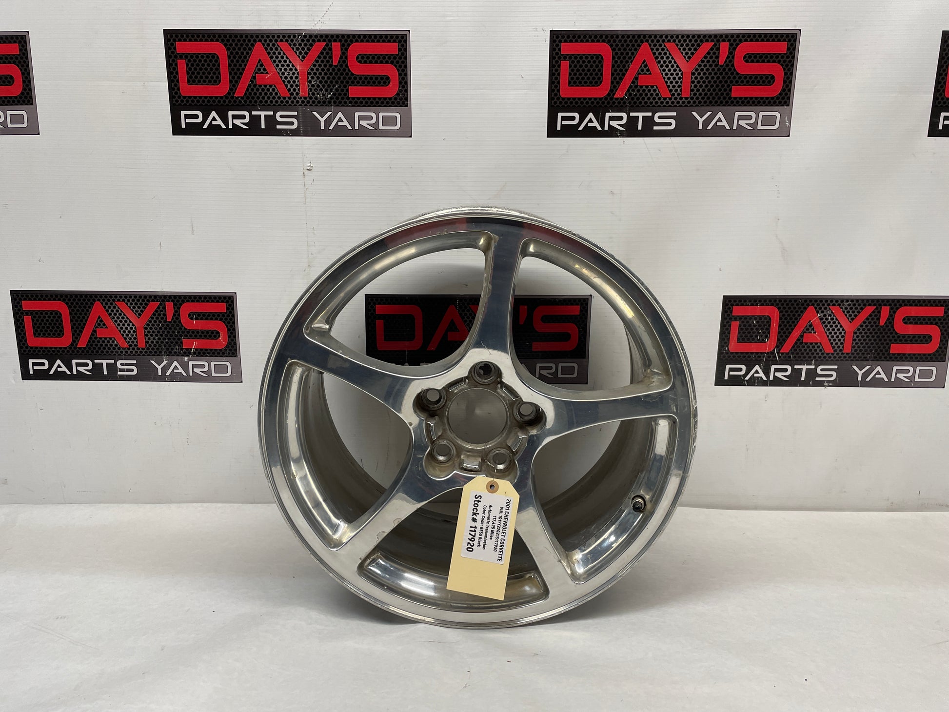 2001 Chevy C5 Corvette Rear Polished Wheel 19X9.5 - Day's Parts Yard