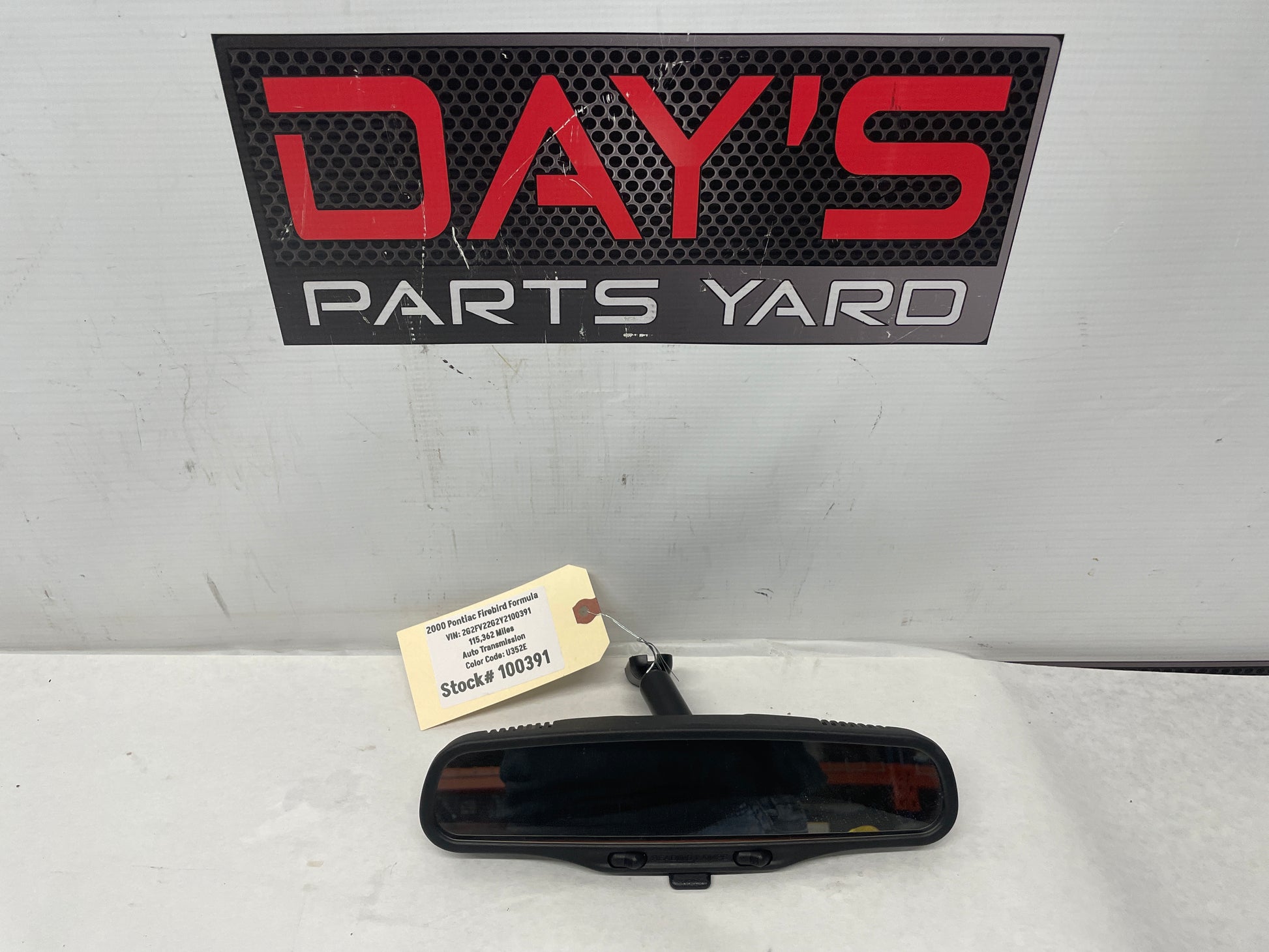 2000 Pontiac Firebird Formula Rearview Rear View Mirror w/ Reading Map Lights OEM - Day's Parts Yard