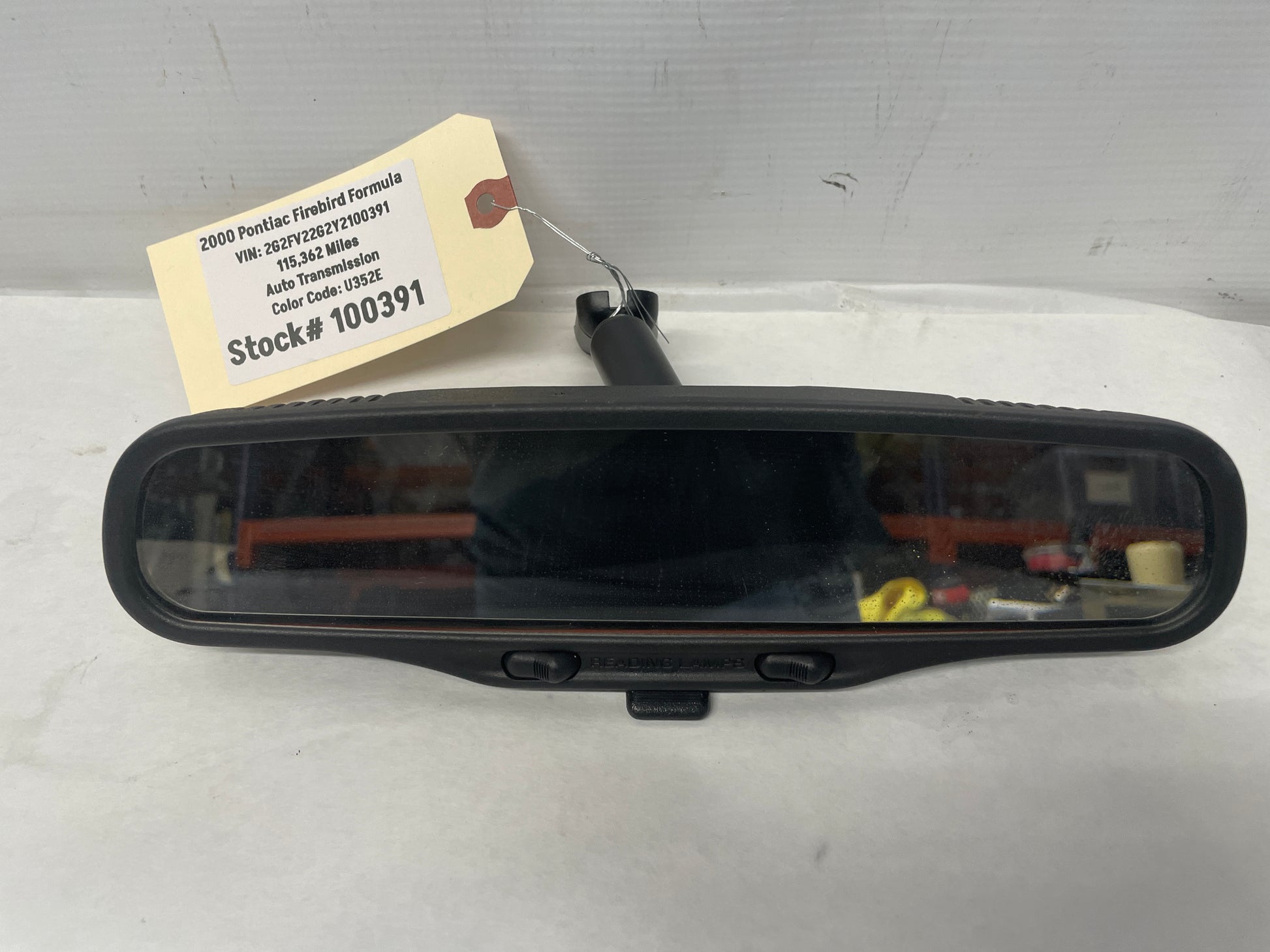 2000 Pontiac Firebird Formula Rearview Rear View Mirror w/ Reading Map Lights OEM - Day's Parts Yard